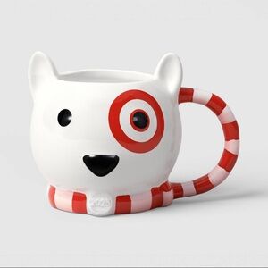 New Red & White Christmas Target Bullseye 2025 Dog Mug with Scarf - Wondershop